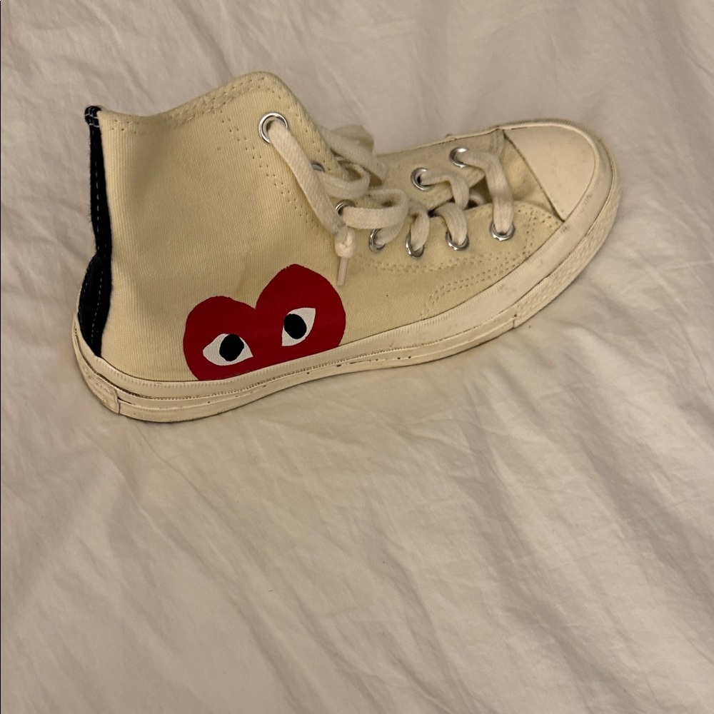 Converse Commes Des Garçons Women High-Top Sneakers with Heart Design